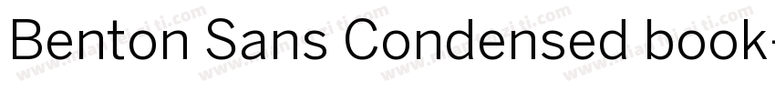 Benton Sans Condensed book字体转换